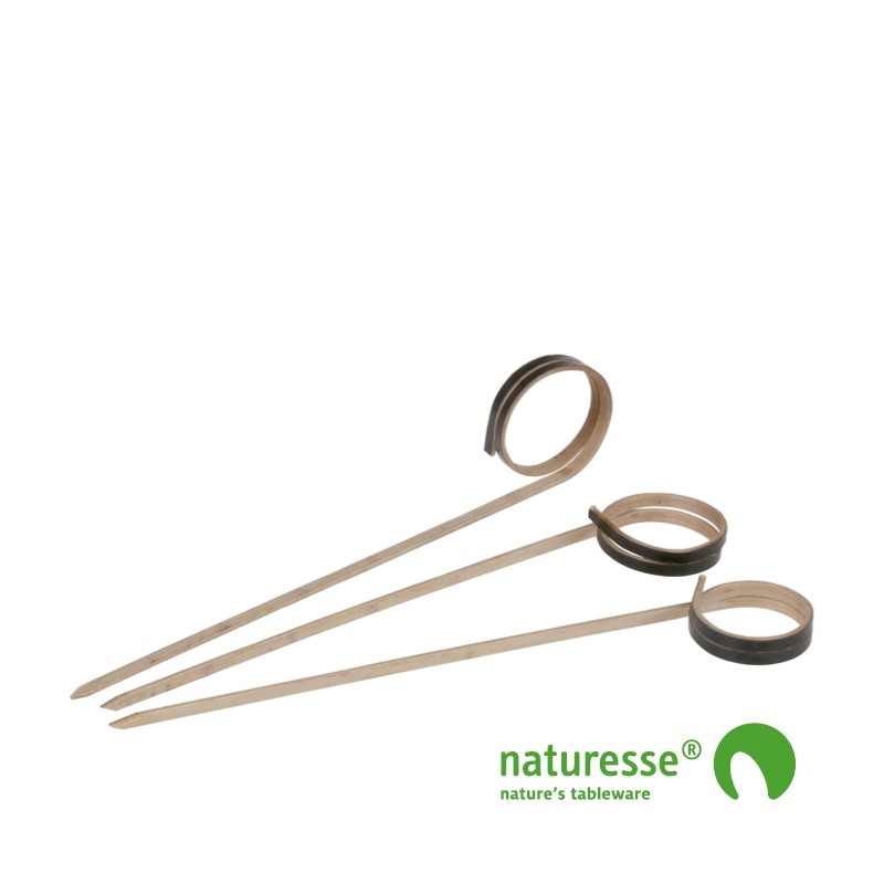 Pindemadspinde Sort, Bambus (12cm) - 250 stk pk