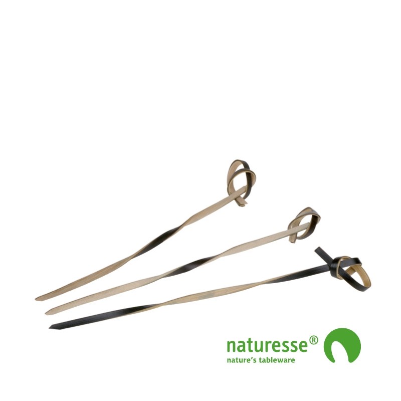 Pindemadspinde Sort, Bambus (12cm) - 250 stk pk