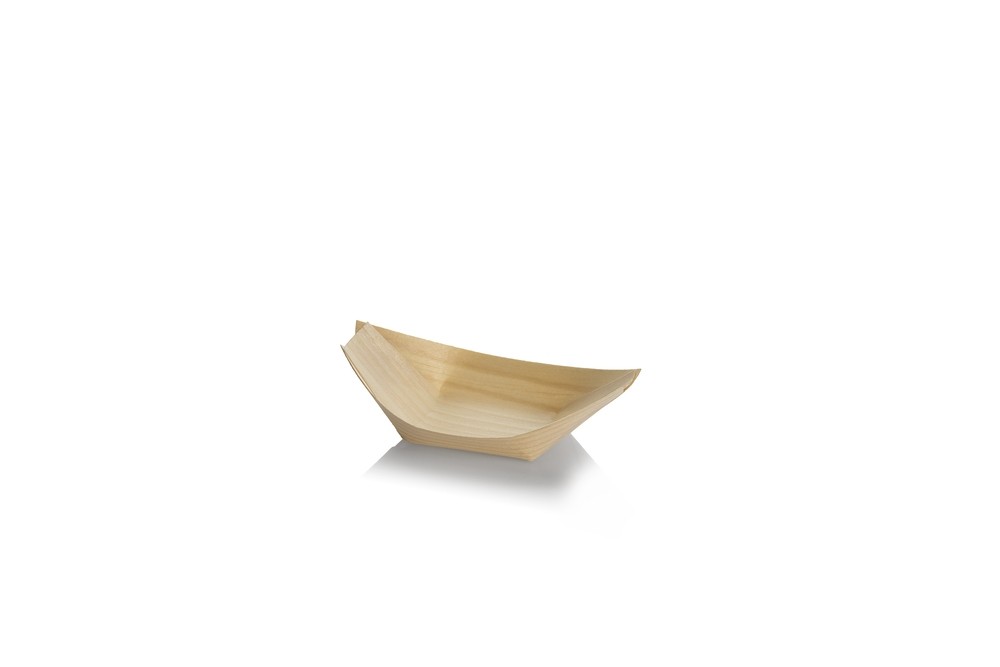 Træbåd, Tallerken (11cm) - 100 stk pk *