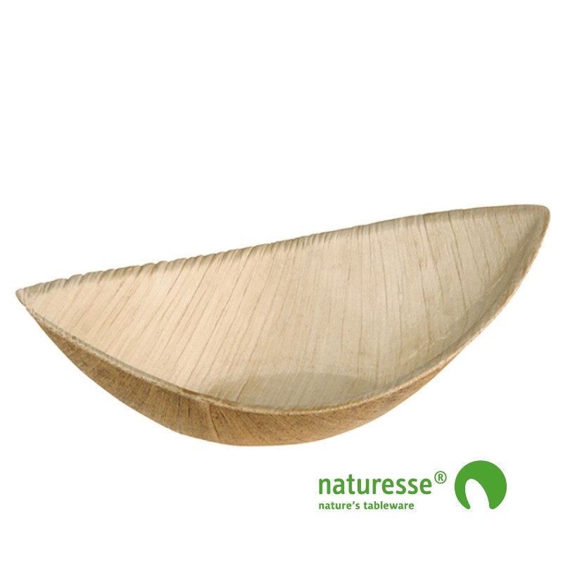 Palmeblad tallerken, "Båd" (11,5x6cm) - 25 stk pk *