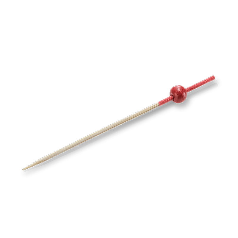 Pindemadspinde Rød, Bambus (9cm) - 250 stk pk