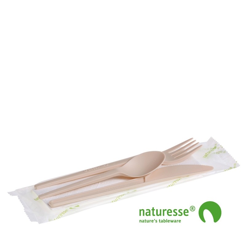 Bestiksæt 4 Dele, CPLA (Beige) - 1 stk *