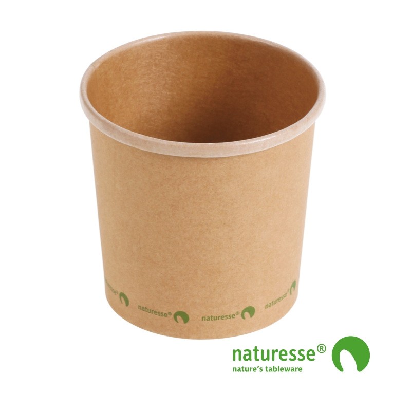Suppebæger, Karton/CPLA (360ml/Ø9xH8cm) - 25 stk pk *