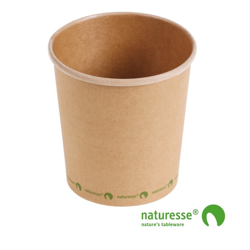 Suppebæger, Karton/CPLA (480ml/Ø9,8xH10,2cm) - 25 stk pk *