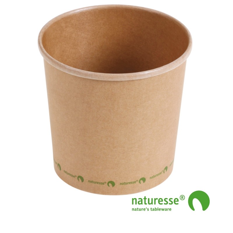Suppebæger, Karton/CPLA (750ml/Ø11,8xH11cm) - 25 stk pk *