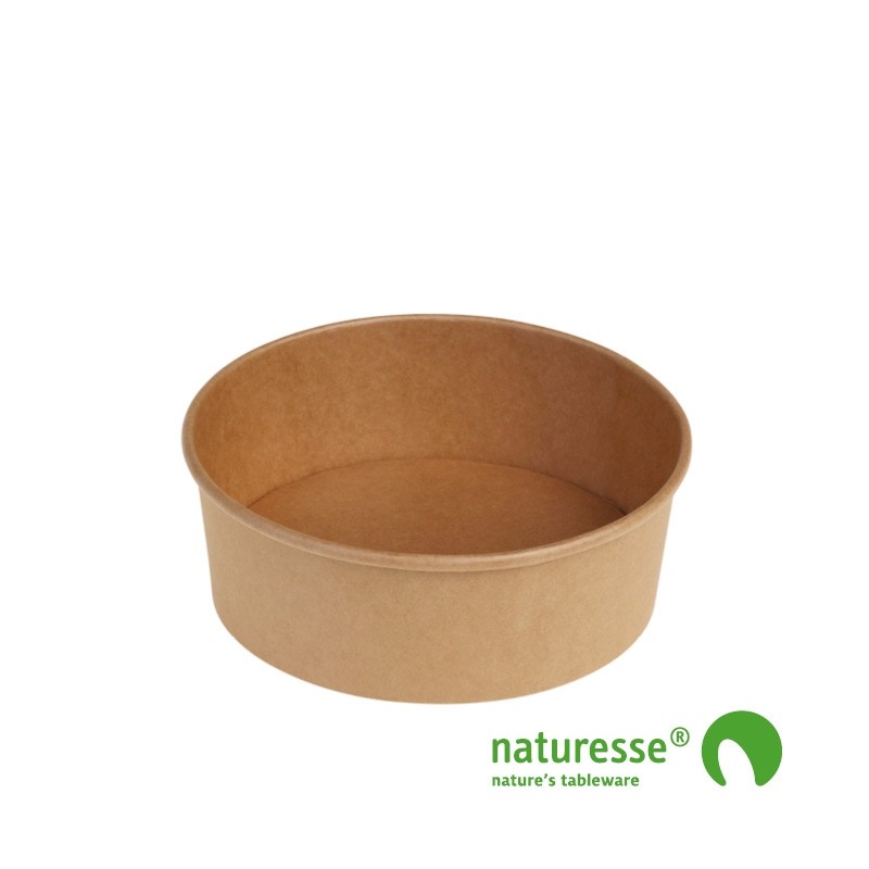 Salatbæger, Karton/PLA (Ø15x6cm/680ml) - 50 stk pk
