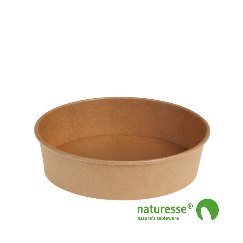 Salatbæger, Karton/PLA (Ø18,5x4,9cm/840ml) - 45 stk pk