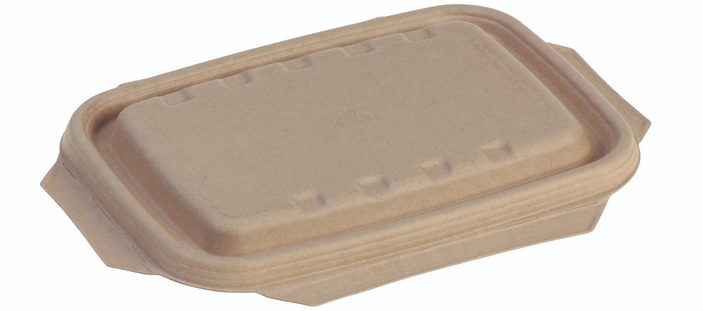 Sukkerrørsfiber Låg ”Natur” - 100 stk pk