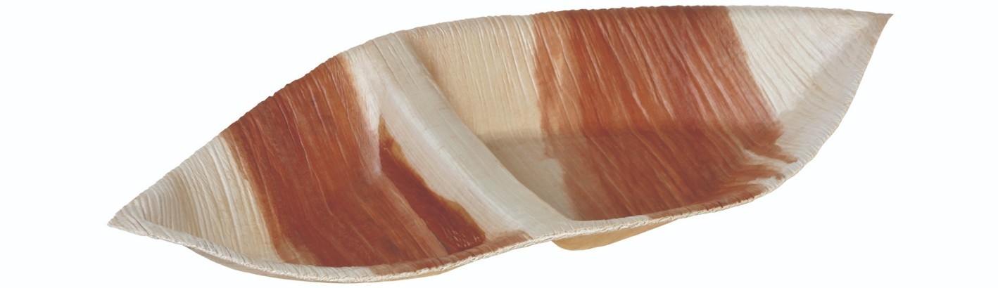 Palmeblad todelt tallerken "Eye" (28x15x3cm) - 25 stk pk*