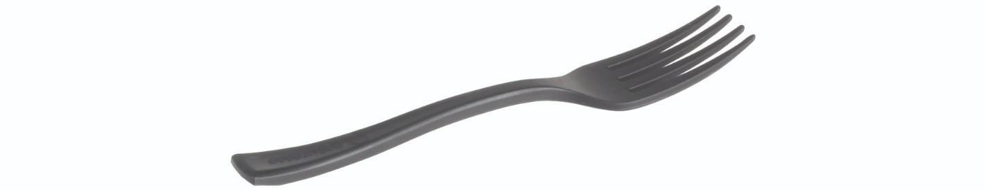 Gaffel Mini, CPLA (Sort) - 100 stk pk*