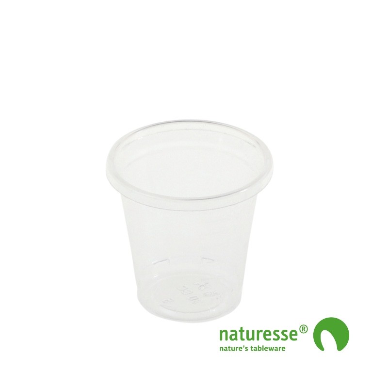 Snapseglas i PLA (30ml) - 100 stk pk *