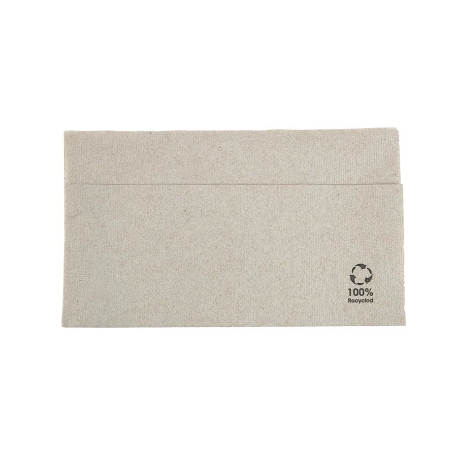 Serviet i papir 1lags natur, 330x330mm 1/8 fals - 100 stk pk