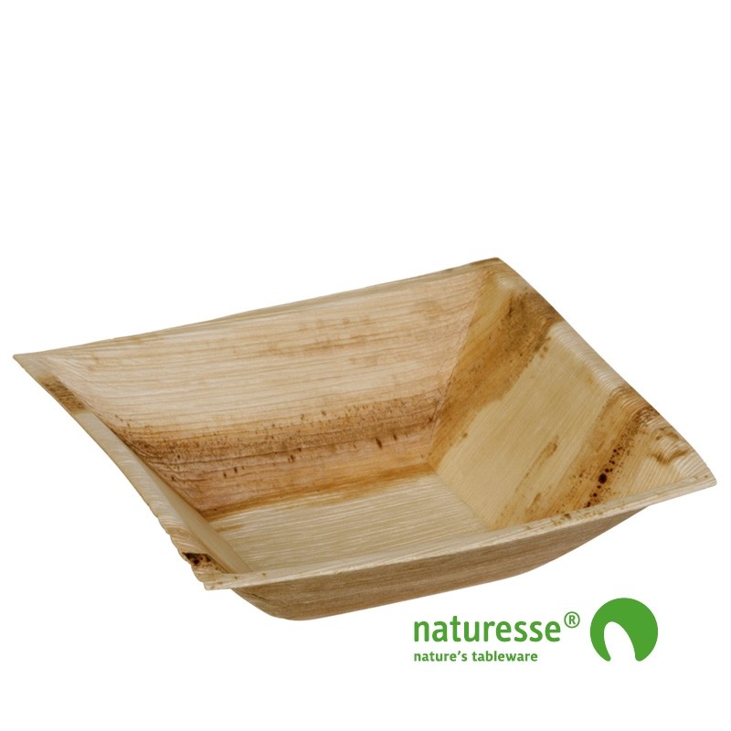 Palmeblad tallerken "Kheops" (16x16x4,5cm) - 25 stk pk*