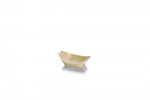 Træbåd, Tallerken (8cm) - 100 stk pk *