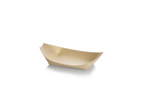 Træbåd, Tallerken (17cm) - 100 stk pk *