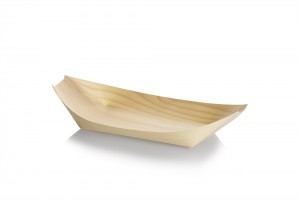 Træbåd, Tallerken (22cm) - 100 stk pk *