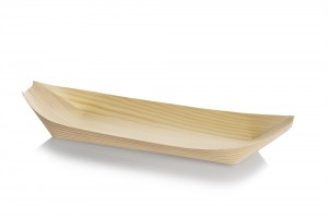 Træbåd, Tallerken (30,5cm) - 50 stk pk *