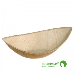 Palmeblad tallerken, "Båd" (11,5x6cm) - 25 stk pk *