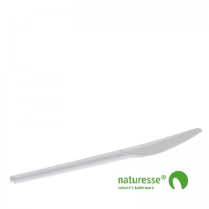 Kniv ”Smart”, CPLA (Hvid) - 50 stk pk *