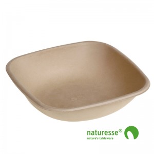 Sukkerrørsfiber Skål ”Natur” (500ml) - 125 stk pk *