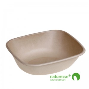 Sukkerrørsfiber Bakke ”Natur” (900ml) - 125 stk pk *