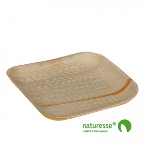 Tallerken i palmeblad (16x16cm) - 25 stk pk *