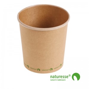 Suppebæger, Karton/CPLA (480ml/Ø9,8xH10,2cm) - 25 stk pk *