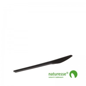 Kniv ”Smart”, CPLA (Sort) - 50 stk pk *
