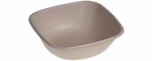 Sukkerrørsfiber Skål ”Natur”, m/Bio Coatning (17x17x5,5cm/750ml) - 100 stk pk