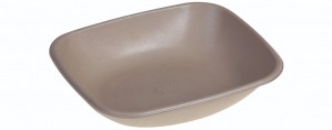 Sukkerrørsfiber Skål ”Natur”, m/Bio Coatning (19,5x17x4cm/600ml) - 125 stk pk