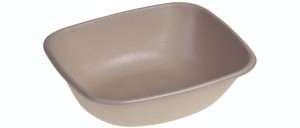 Sukkerrørsfiber Skål ”Natur”, m/Bio Coating (19,5x17x5,6cm/900ml) - 125 stk pk