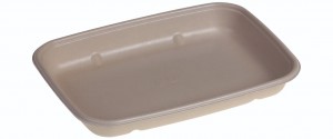 Sukkerrørsfiber Skål ”Natur”, m/Bio Coating (23x16,5x3cm/600ml) - 100 stk pk