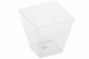PLA ”KOVA” Dessertglas (220ml/7,2x7,2x7,2cm) - 50 stk pk*