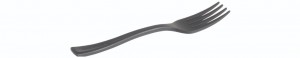 Gaffel Mini, CPLA (Sort) - 100 stk pk*