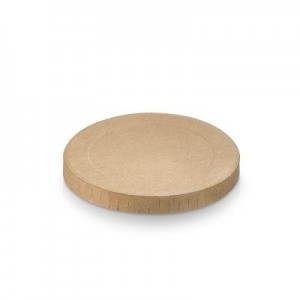Karton Kraft/PLA, låg fladt, Ø105mm til 17905, 20744 - 25 stk pk