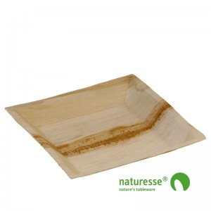 Tallerken i palmeblad, 'Cuadra' (18x18cm) - 25 stk pk*