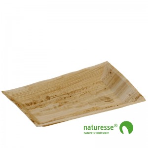 Tallerken i palmeblad, 'Cuadra' (17x25cm) - 25 stk pk*