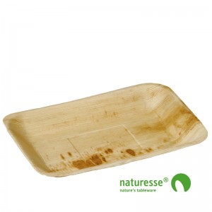 Tallerken i palmeblad (16x24x2,5cm) - 25 stk pk*
