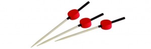 Pindemadspinde Rød, Bambus (9cm) - 250 stk pk