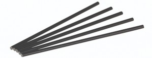 Pap Sugerør, Sort (i boks) (0,6x23cm) - 250 stk pk