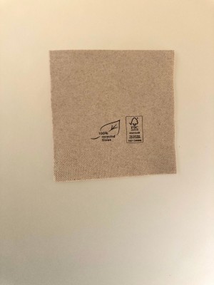 Papirserviet, 3-lag, Natur (25x25cm) - 250 stk pk