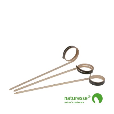 Pindemadspinde Sort, Bambus (12cm) - 250 stk pk
