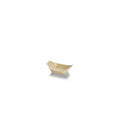 Træbåd, Tallerken (8cm) - 100 stk pk *