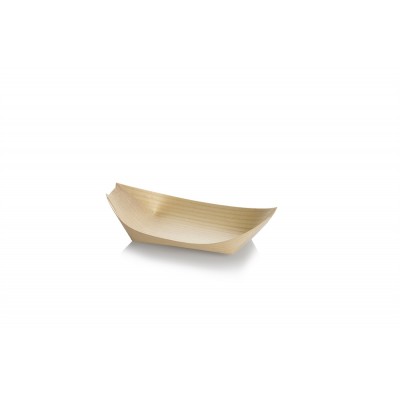 Træbåd, Tallerken (17cm) - 100 stk pk *