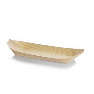 Træbåd, Tallerken (30,5cm) - 50 stk pk *
