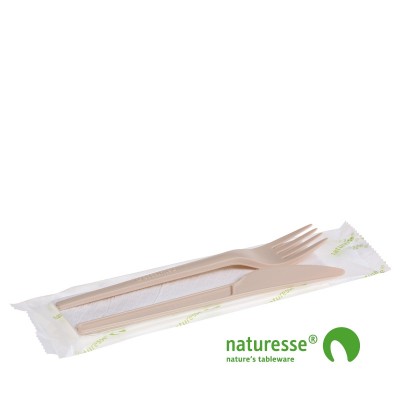 Bestiksæt 3 Dele, CPLA (Beige) - 1 stk *