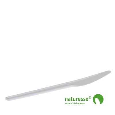 Kniv ”Smart”, CPLA (Hvid) - 50 stk pk *