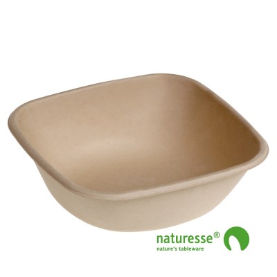 Sukkerrørsfiber Skål ”Natur” (750ml) - 125 stk pk *