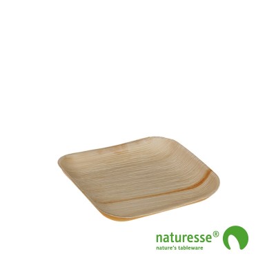 Tallerken i palmeblad (20x20x1,5cm) - 25 stk pk *