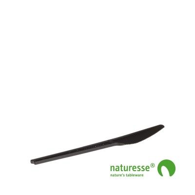Kniv ”Smart”, CPLA (Sort) - 50 stk pk *